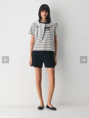 Aritzia Effortless Mid Thigh Black Shorts